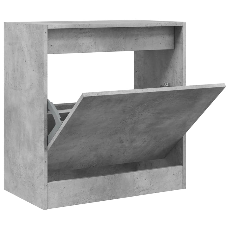 vidaXL betonszürke szerelt fa cipőszekrény 60 x 34 x 63,5 cm
