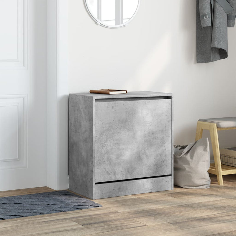 vidaXL betonszürke szerelt fa cipőszekrény 60 x 34 x 63,5 cm