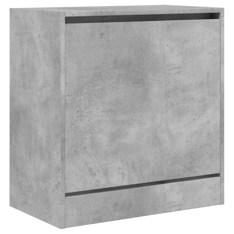 vidaXL betonszürke szerelt fa cipőszekrény 60 x 34 x 63,5 cm
