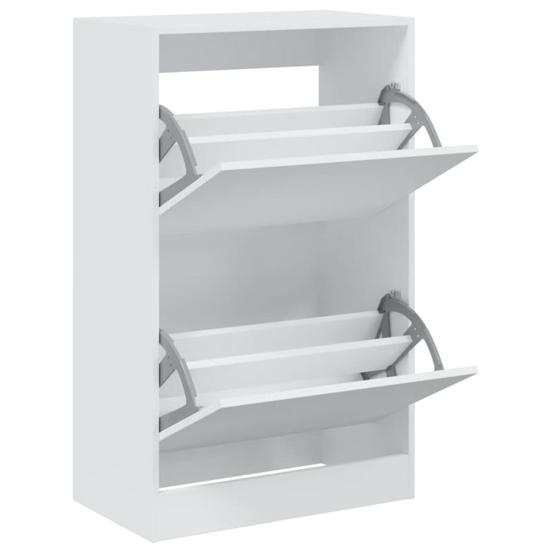 vidaXL fehér szerelt fa cipőszekrény 60 x 34 x 96,5 cm