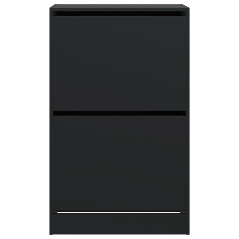 vidaXL fekete szerelt fa cipőszekrény 60 x 34 x 96,5 cm