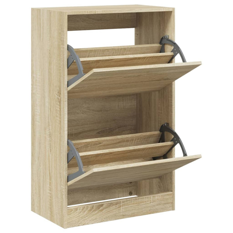 vidaXL sonoma tölgy színű szerelt fa cipőszekrény 60 x 34 x 96,5 cm