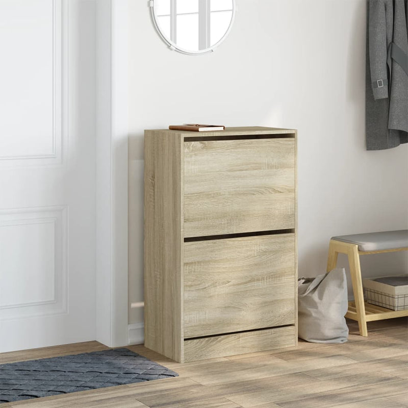 vidaXL sonoma tölgy színű szerelt fa cipőszekrény 60 x 34 x 96,5 cm