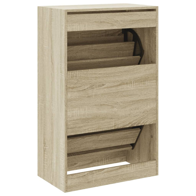 vidaXL sonoma tölgy színű szerelt fa cipőszekrény 60 x 34 x 96,5 cm