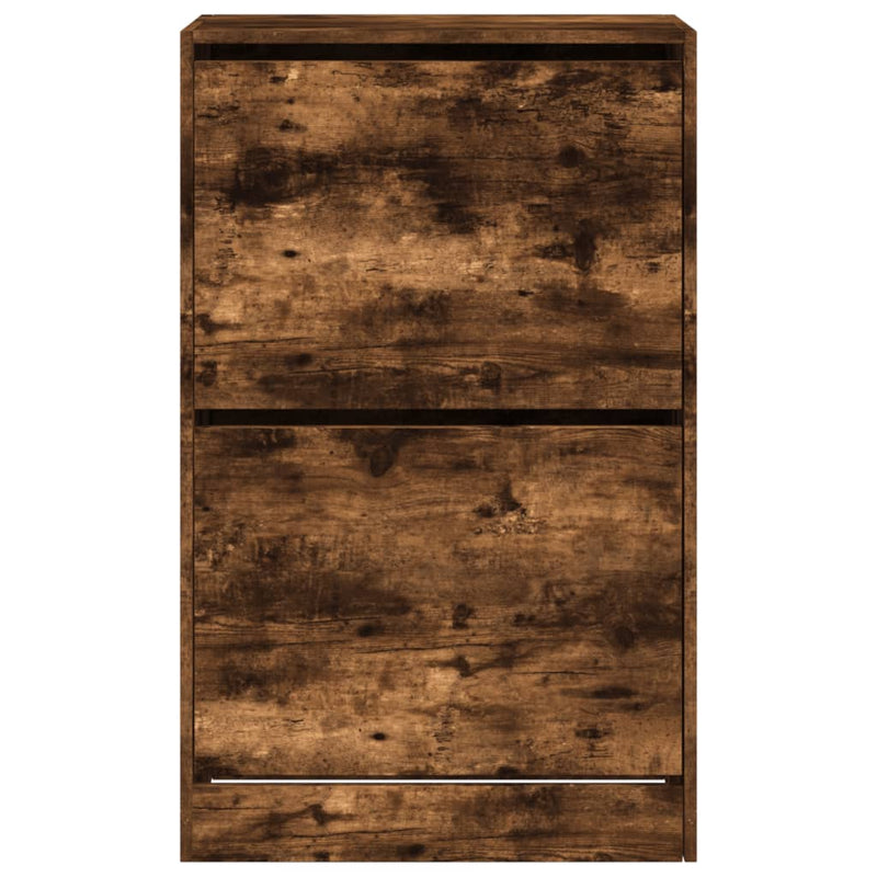 vidaXL füstös tölgy színű szerelt fa cipőszekrény 60 x 34 x 96,5 cm