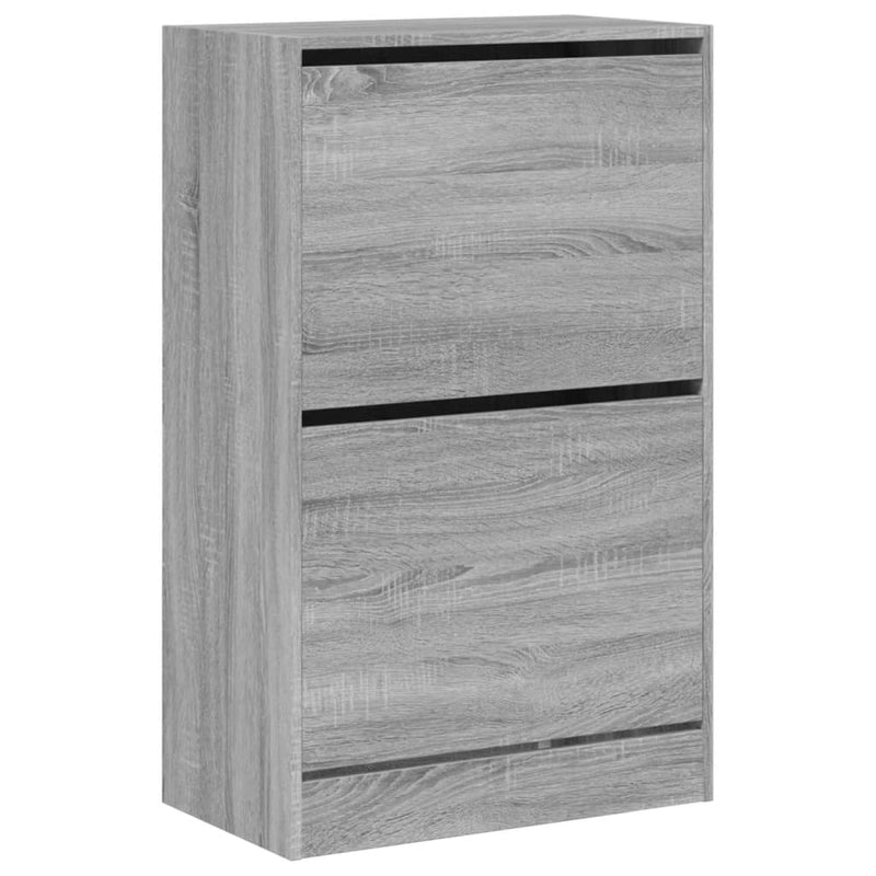vidaXL szürke sonoma színű szerelt fa cipőszekrény 60 x 34 x 96,5 cm