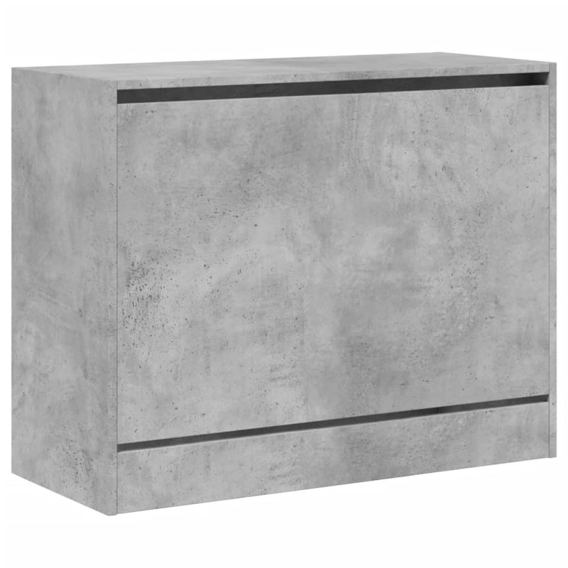 vidaXL betonszürke szerelt fa cipőszekrény 80 x 34 x 63 cm
