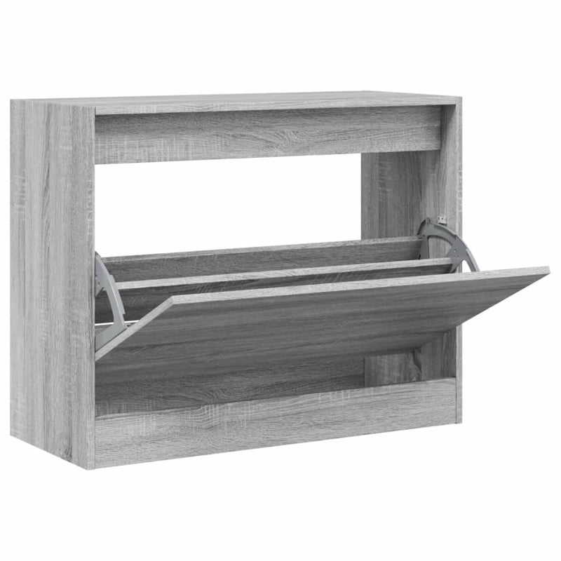 vidaXL szürke sonoma színű szerelt fa cipőszekrény 80 x 34 x 63 cm