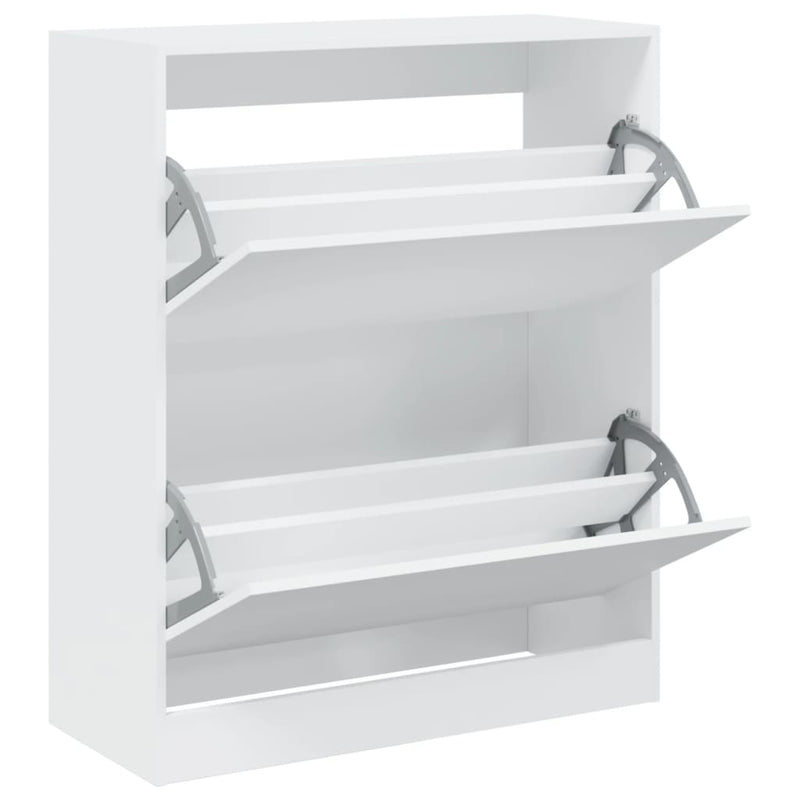 vidaXL fehér szerelt fa cipőszekrény 80 x 34 x 96,5 cm