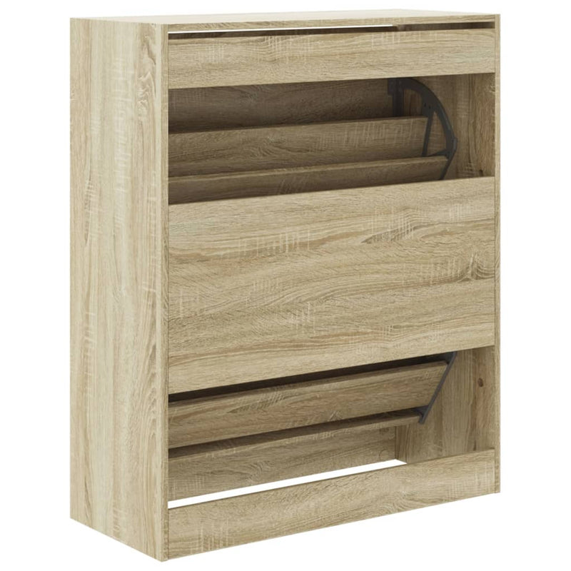 vidaXL sonoma tölgy színű szerelt fa cipőszekrény 80 x 34 x 96,5 cm