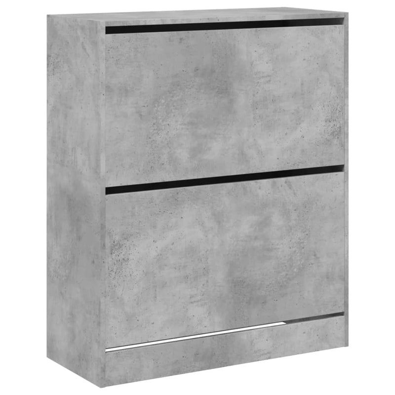 vidaXL betonszürke szerelt fa cipőszekrény 80 x 34 x 96,5 cm