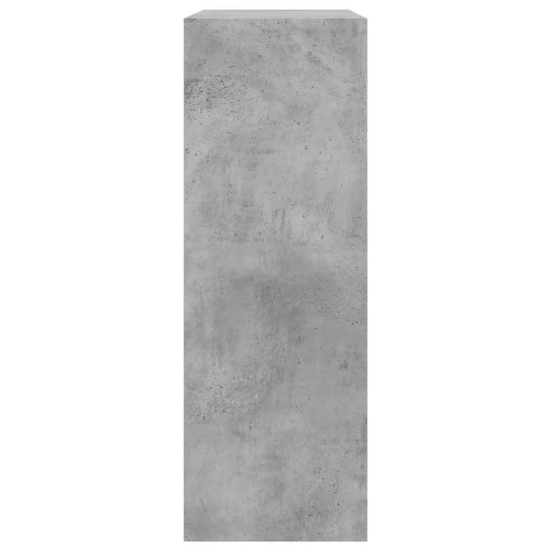 vidaXL betonszürke szerelt fa cipőszekrény 80 x 34 x 96,5 cm