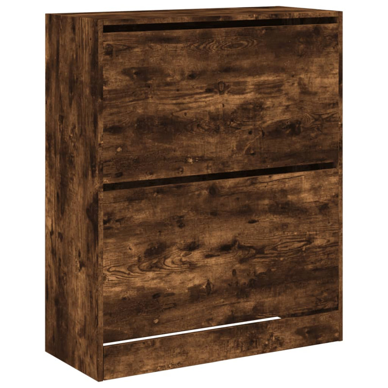 vidaXL füstös tölgy színű szerelt fa cipőszekrény 80 x 34 x 96,5 cm