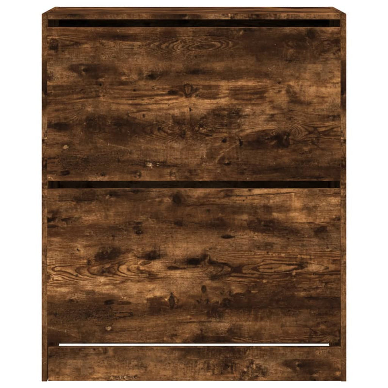 vidaXL füstös tölgy színű szerelt fa cipőszekrény 80 x 34 x 96,5 cm