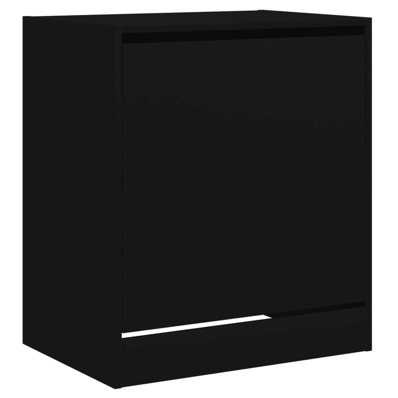 vidaXL fekete szerelt fa cipőszekrény 60 x 42 x 69 cm