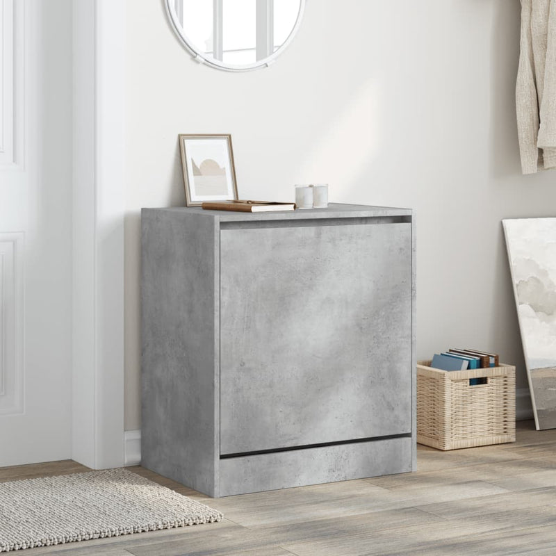 vidaXL betonszürke szerelt fa cipőszekrény 60 x 42 x 69 cm