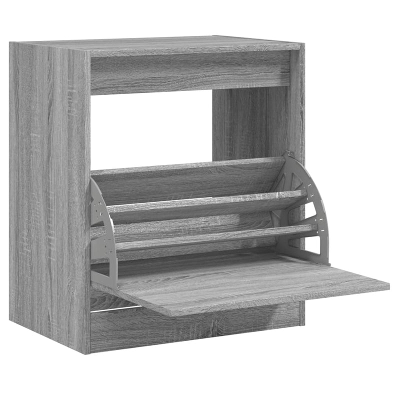 vidaXL szürke sonoma színű szerelt fa cipősszekrény 60 x 42 x 69 cm