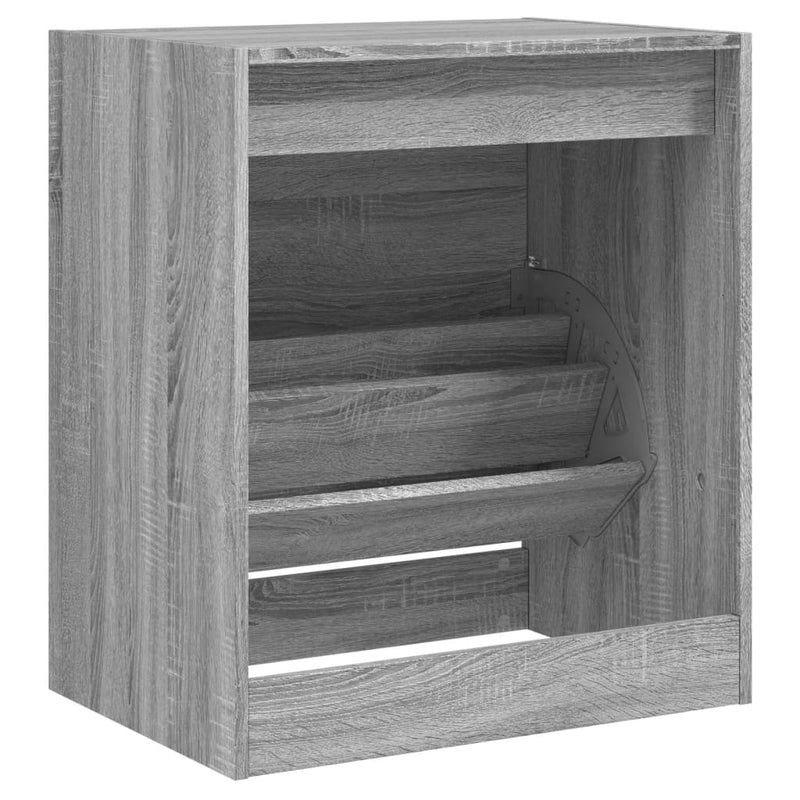 vidaXL szürke sonoma színű szerelt fa cipősszekrény 60 x 42 x 69 cm