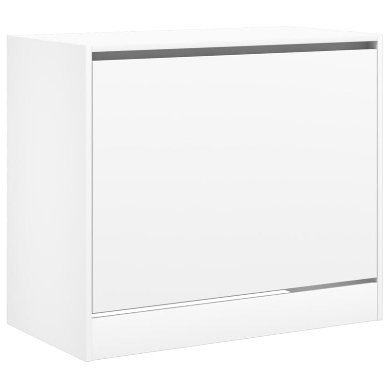 vidaXL fehér szerelt fa cipőszekrény 80x42x69 cm