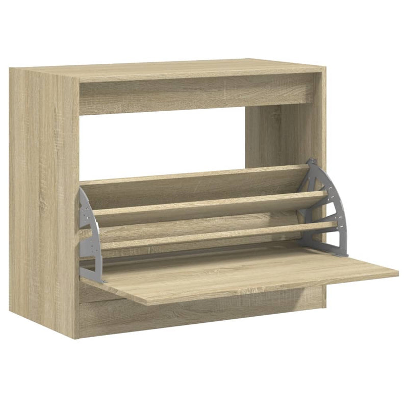 vidaXL sonoma tölgy színű szerelt fa cipőszekrény 80x42x69 cm