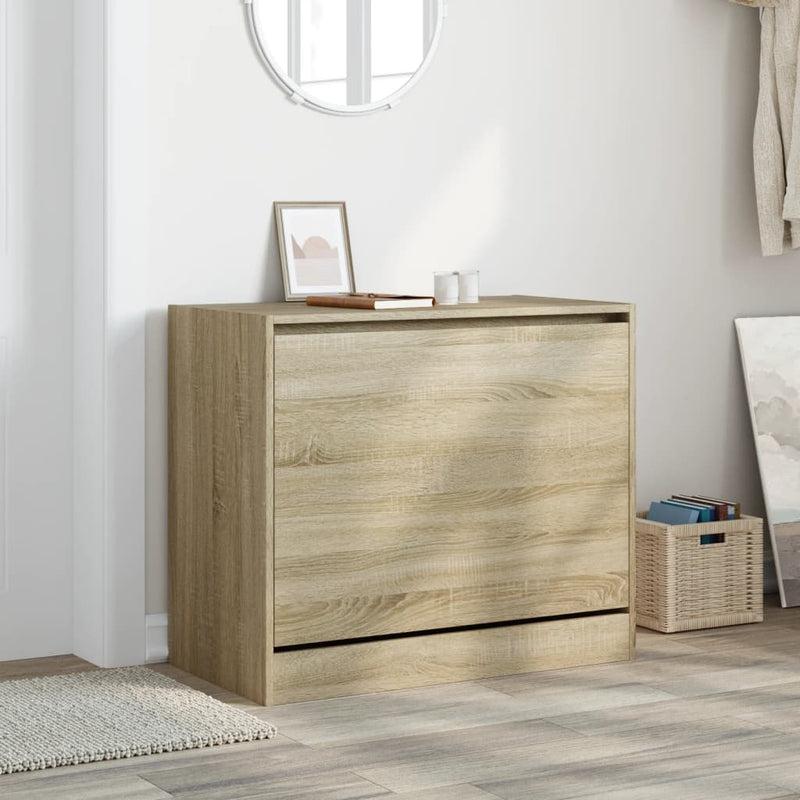 vidaXL sonoma tölgy színű szerelt fa cipőszekrény 80x42x69 cm