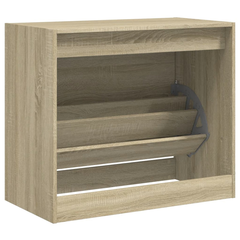 vidaXL sonoma tölgy színű szerelt fa cipőszekrény 80x42x69 cm