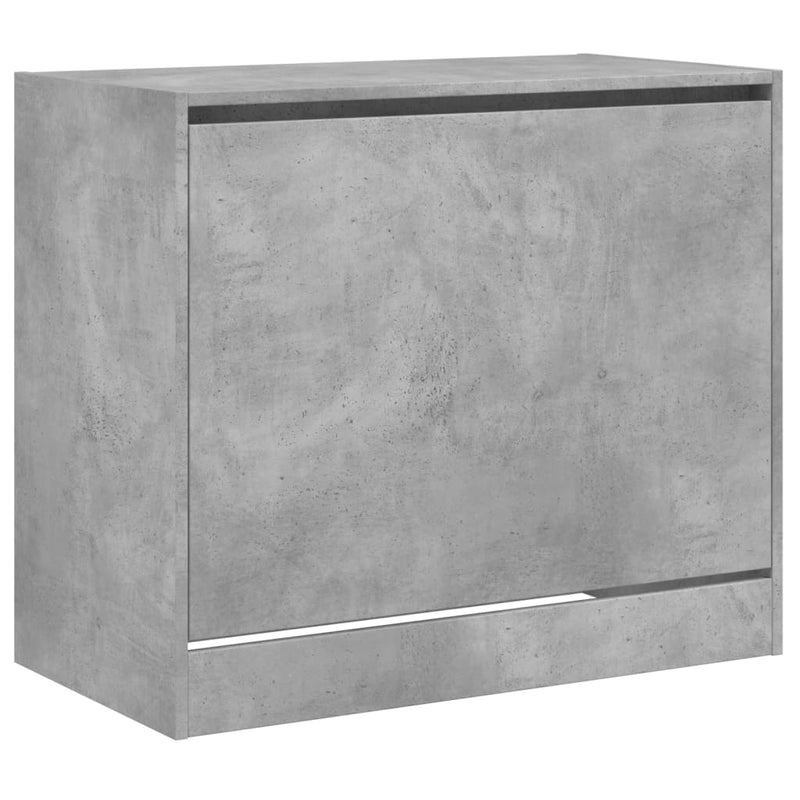 vidaXL betonszürke szerelt fa cipőszekrény 80x42x69 cm