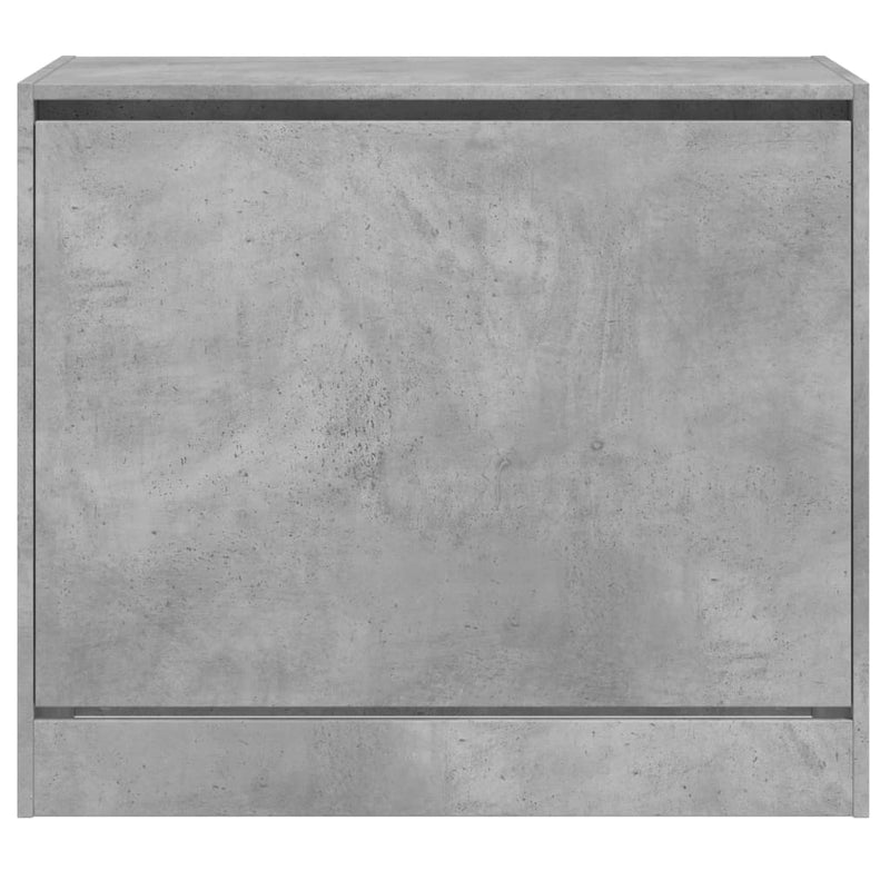 vidaXL betonszürke szerelt fa cipőszekrény 80x42x69 cm