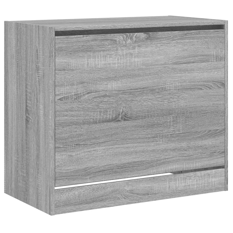 vidaXL szürke sonoma színű szerelt fa cipőszekrény 80x42x69 cm