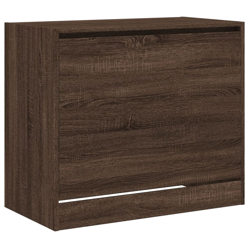 vidaXL barna tölgyszínű szerelt fa cipőszekrény 80x42x69 cm