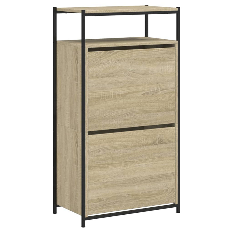 vidaXL sonoma tölgy színű szerelt fa cipőszekrény 60x34x112 cm