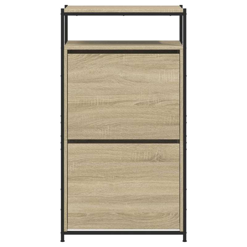 vidaXL sonoma tölgy színű szerelt fa cipőszekrény 60x34x112 cm