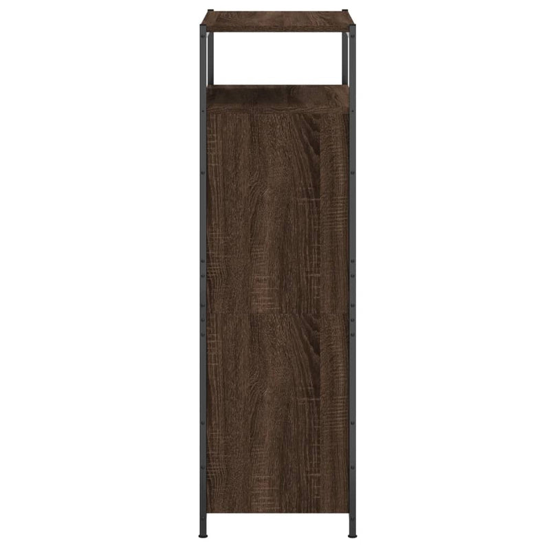 vidaXL barna tölgyszínű szerelt fa cipősszekrény 60x34x112 cm