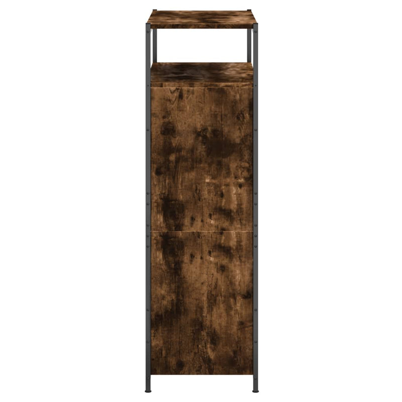 vidaXL füstös tölgy színű szerelt fa cipőszekrény 75x34x112 cm