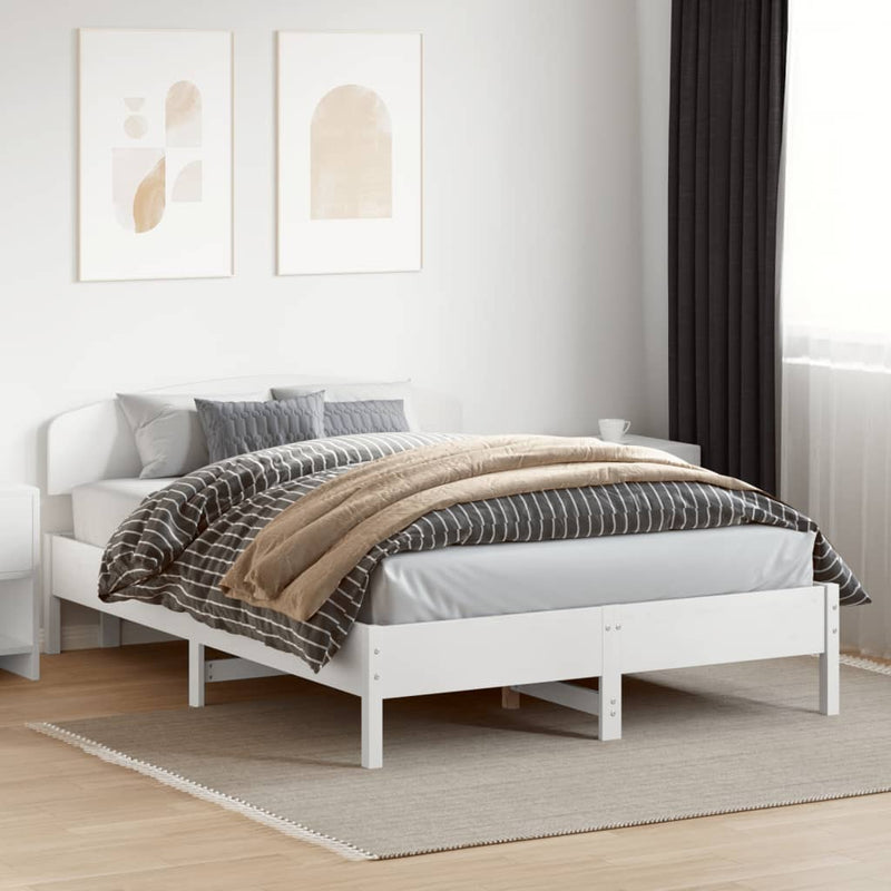 vidaXL fehér tömör fenyőfa fejtámla 150 cm