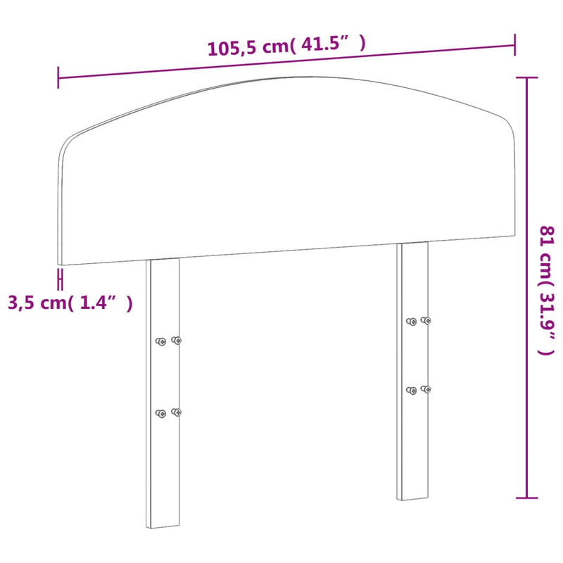 vidaXL fehér tömör fenyőfa fejtámla 100 cm