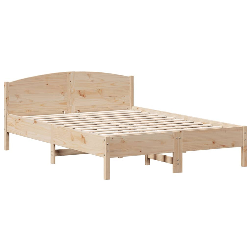 vidaXL tömör fenyőfa ágykeret ágy matrac nélkül 120 x 200 cm