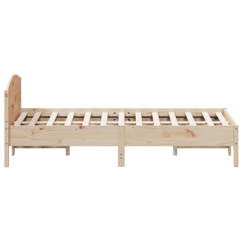 vidaXL tömör fenyőfa ágykeret ágy matrac nélkül 120 x 200 cm