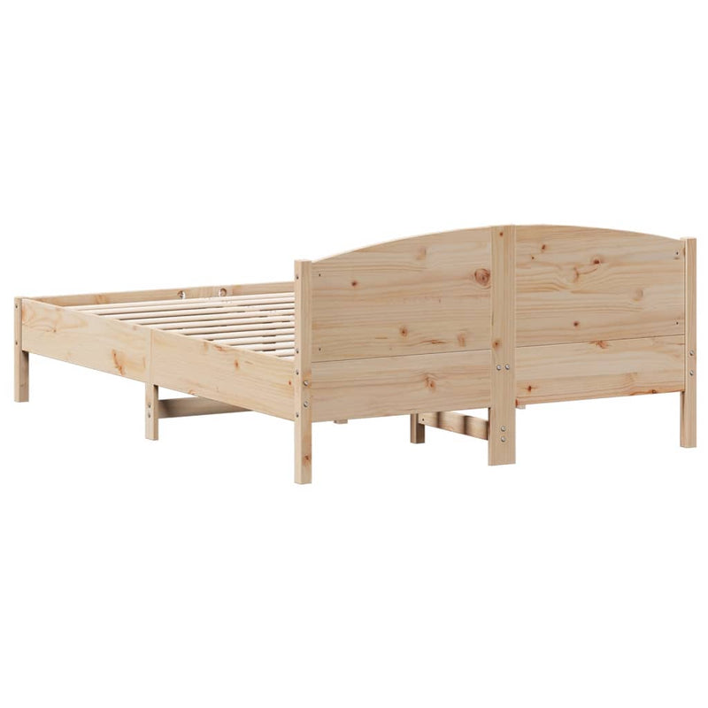 vidaXL tömör fenyőfa ágykeret ágy matrac nélkül 120 x 200 cm