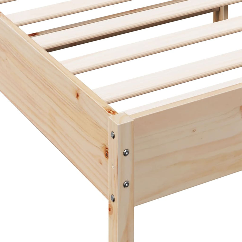 vidaXL tömör fenyőfa ágykeret ágy matrac nélkül 120 x 200 cm
