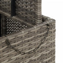 vidaXL szürke polyrattan és akácfa kerti asztal 80 x 80 x 71 cm