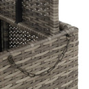 vidaXL szürke polyrattan és akácfa kerti asztal 90 x 55 x 71 cm