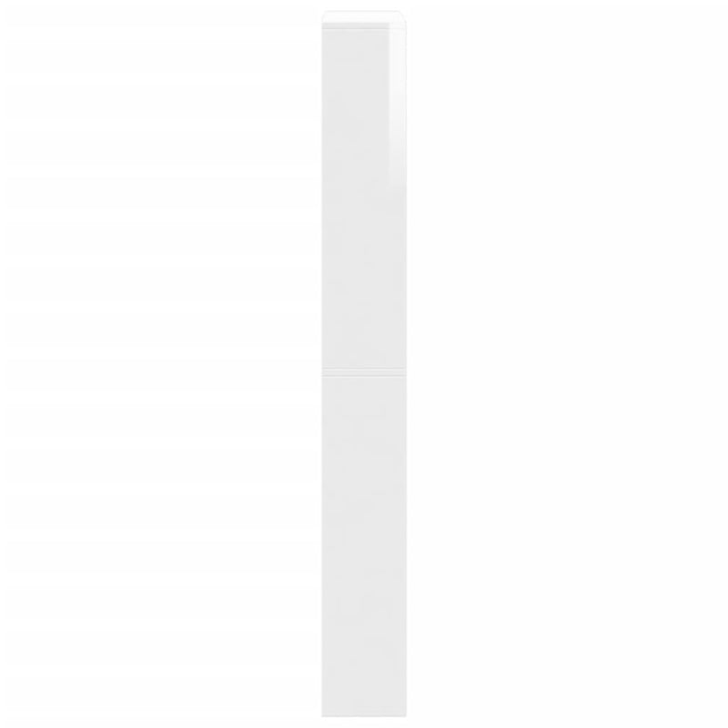 vidaXL 4 szintes magasfényű fehér cipőszekrény tükörrel 63x17x134 cm